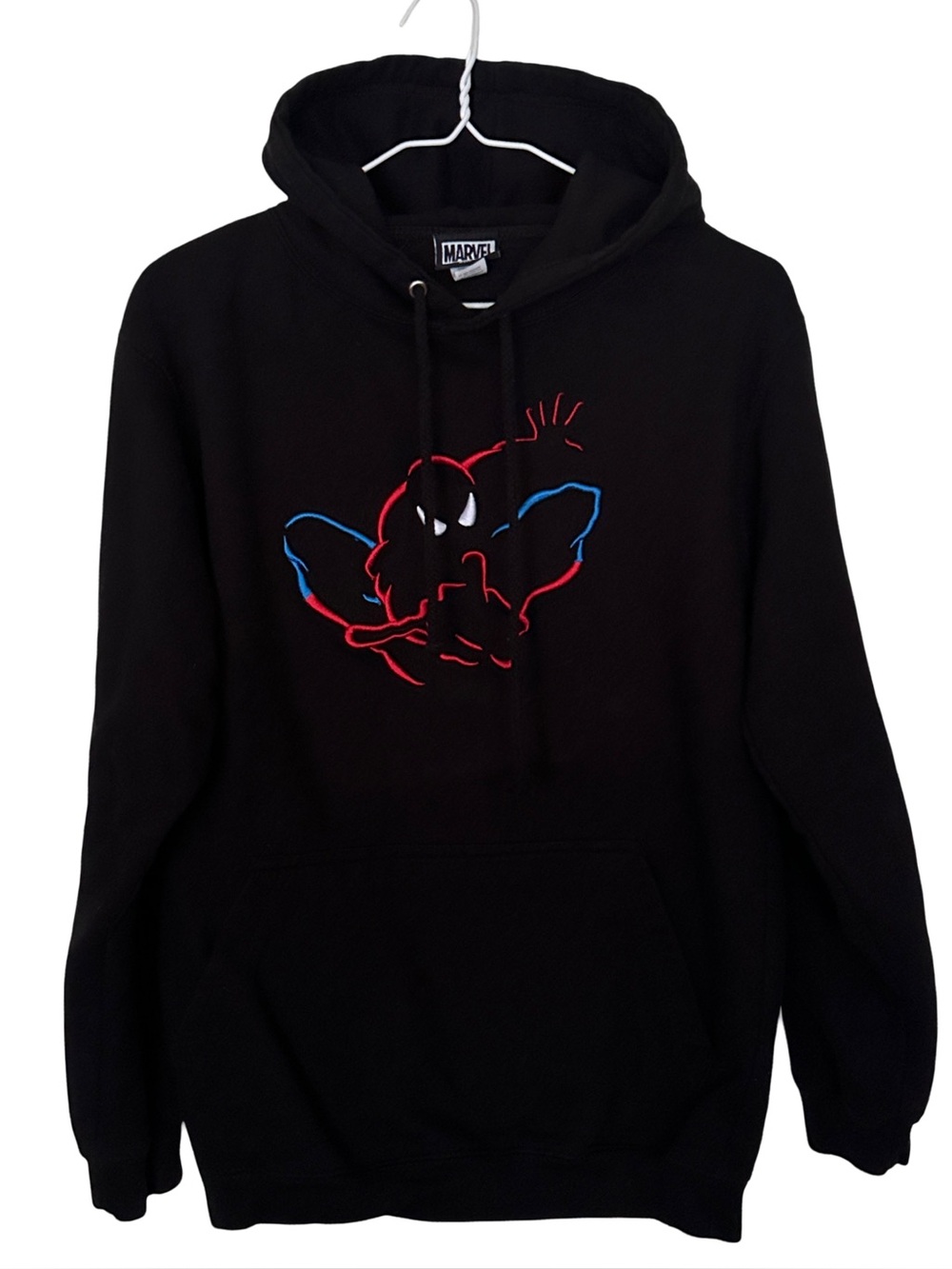 Universal Studios Marvel Spider-Man Embroidered Outline Hoodie Small Unisex